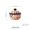 Hand-painted ceramic small stew pot Household steamed egg bowl with cover dessert bowl