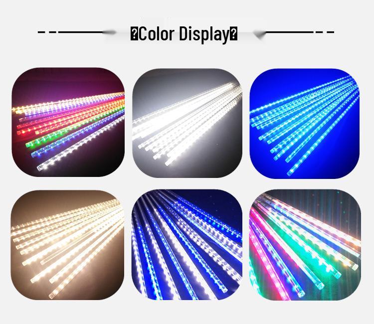 Wasserdichte LED Meteor Dusche Lichter für Bäume im Außenbereich - Dynamischer Fließender Sternenhimmel-Effekt