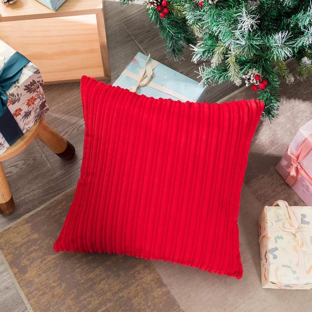 Cord Samt Dick Gestreiftes Kissen Kissenbezug Sofa Dekokissenbezug Bettkissenbezug