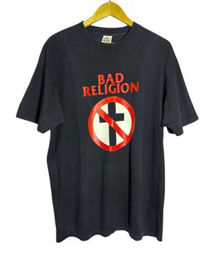 Vintage Y2K Bad Religion Cross Out T Shirt Large Size