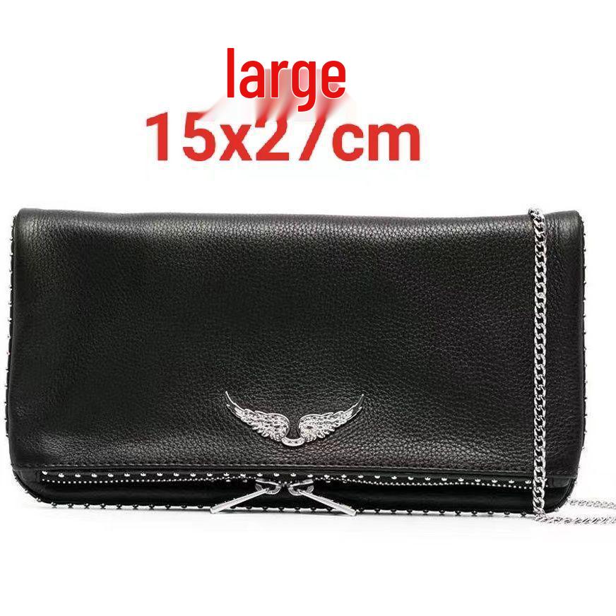 ZV Diamond-Studded Winged Crossbody Rivet Handbag - European & American Women's Fashion Bag