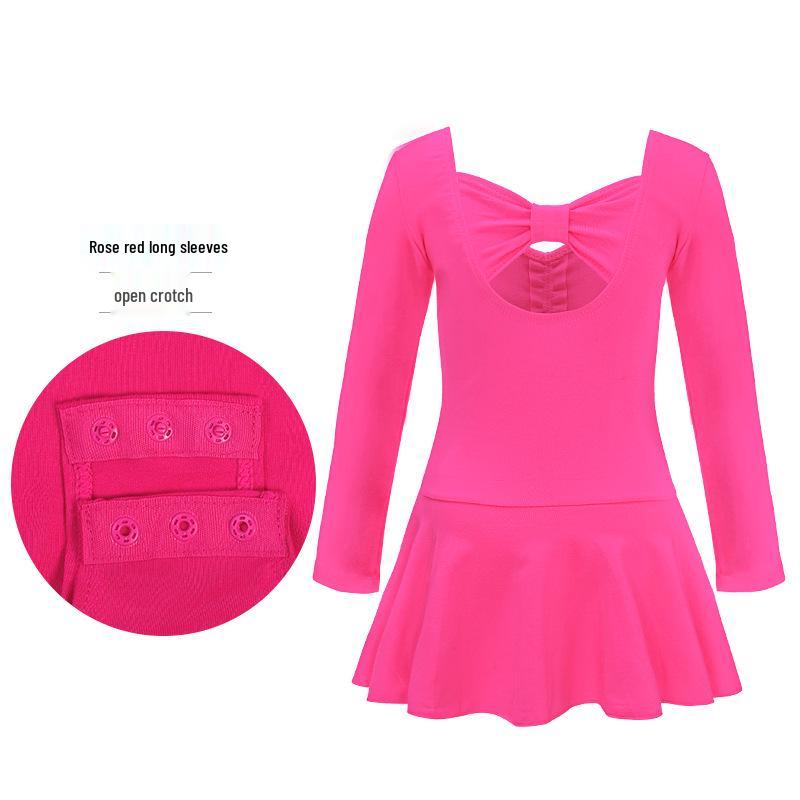 

Летнее танцевальное трико для девочек - Детский костюм для практики с короткими рукавами для танцевальных экзаменов Size 170 (Height 165-170cm)