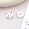40pcs Fashionable 12mm Kitty Buttons Cute Resin Calico Cat Buttons Creative Colorful Kitten Head Buttons Cardigan Sweater