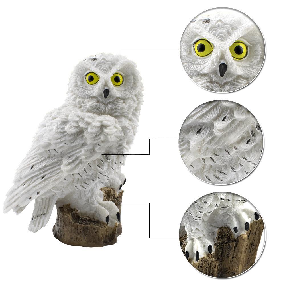 Owl Shaped Solar Light Waterproof Outdoor Garden Decor LED Lawn Lamp for Pathway Patio Landscape