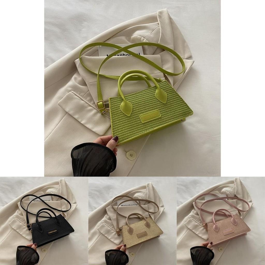 2024 Fashionable One Shoulder Crossbody Bag Stylish Unique Handheld Small Square Bag In Black Khaki Pink Green White