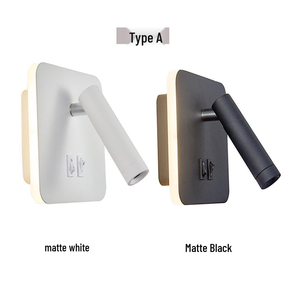 Multicolor LED Wall Lamp with Rotatable Head - Modern Atmosphere Spotlight for Bedroom