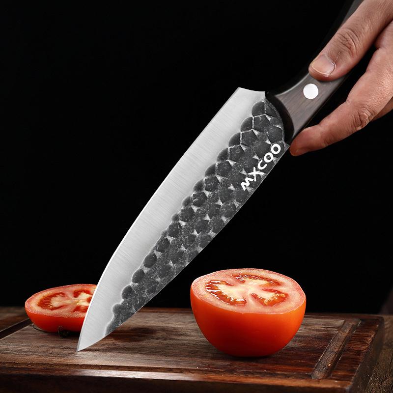 3PCS, Stainless Steel Knife Set, Wooden Handle Sharp Kitchen Knives with Covers High Quality Professional Cooking