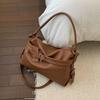 Casual temperament large capacity tote bag 2025 versatile women's high sense retro Korean version ins shoulder messenger bag