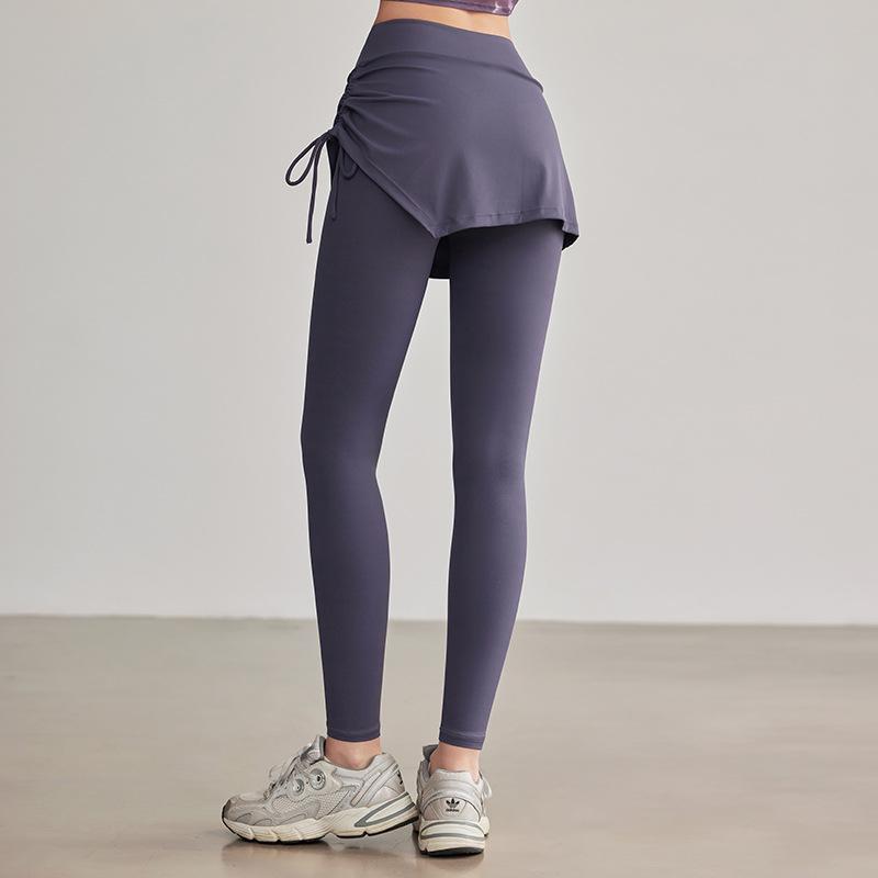 

Женские брюки для йоги и велоспорта из двух частей с высокой посадкой и контролем живота, дизайн с закрытием бедер Small