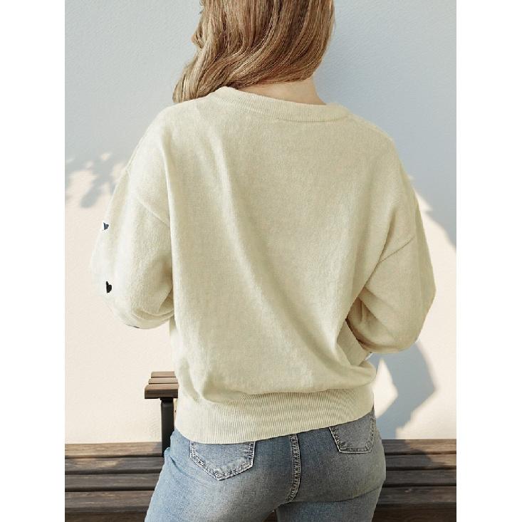 Ladies' New Versatile Work Four Seasons Leisure Daily Sexy Beautiful Loose Top Long Sleeve T-Shirt