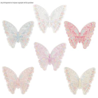 Cute Cartoon Butterfly Mesh Lace Beaded Stickers & Brooch Hairpin Embroidery Accessories