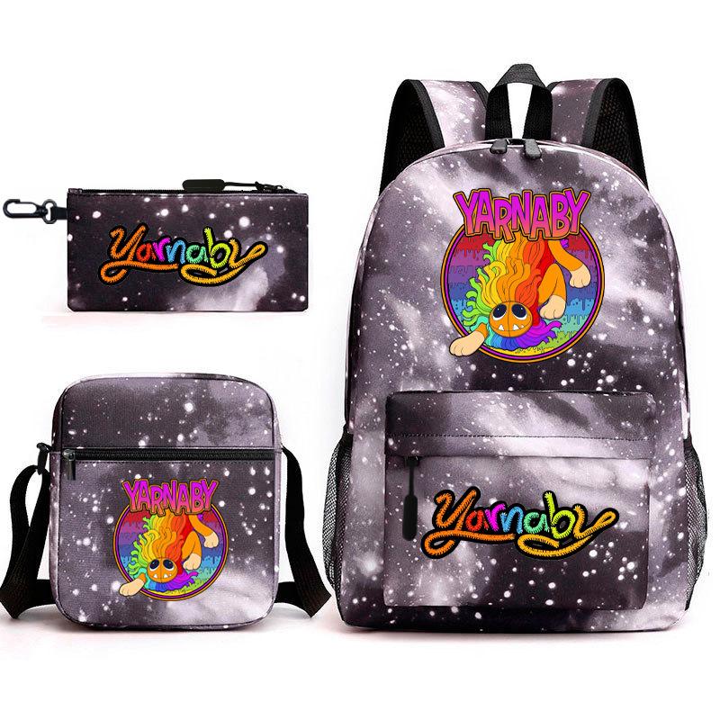 Poppy's Game Time Starry Sky Elementary School Bag Nightmare Animal Large Capacity Backpack Three-piece Set
