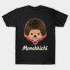 Tricou Negru cu Imprimeu Monchhichi Doll Hârtie de Transfer Fără Tăiere Imprimeu Bumbac Tricou