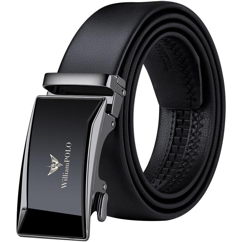 

WILLIAMPOLO Men s Automatic Buckle Cowhide Leather Belt