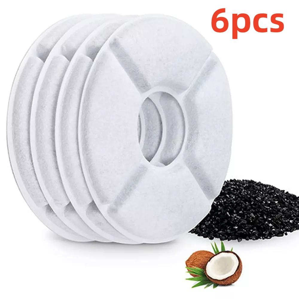 12Pcs Cat Water Fountain Activated Carbon Replacement Filter For 1.6L Automatic Pet Cat Water Fountain Dog Water Dispenser
