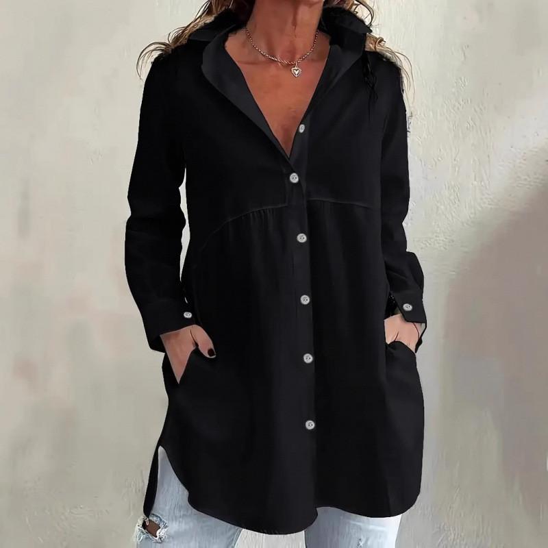 Ice Silk Long Sleeve Shirt With Splicing Design For Casual Fall Wear