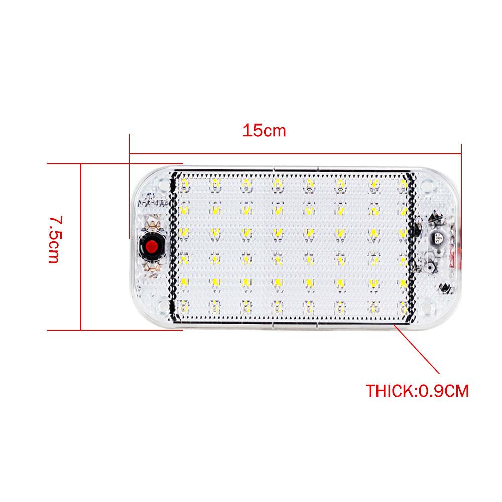 48 LED Panel Light Car Interior Reading Lamp High Brightness Cabin Lights for Van Truck RV Boat Camper Lights Strip 12V-24V