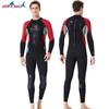 3MM Wetsuit Men's Wet One-piece Thermal Long-sleeved Waterproof Female Snorkeling Swimsuit