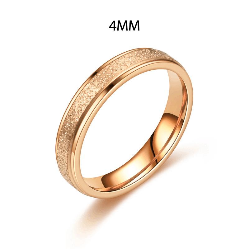 Matné nerezové prsteny šířky 4MM/8MM pro ženy Muže Jednoduchý matný prstenový pásek Módní Svatba Večírek Šperky Dárek