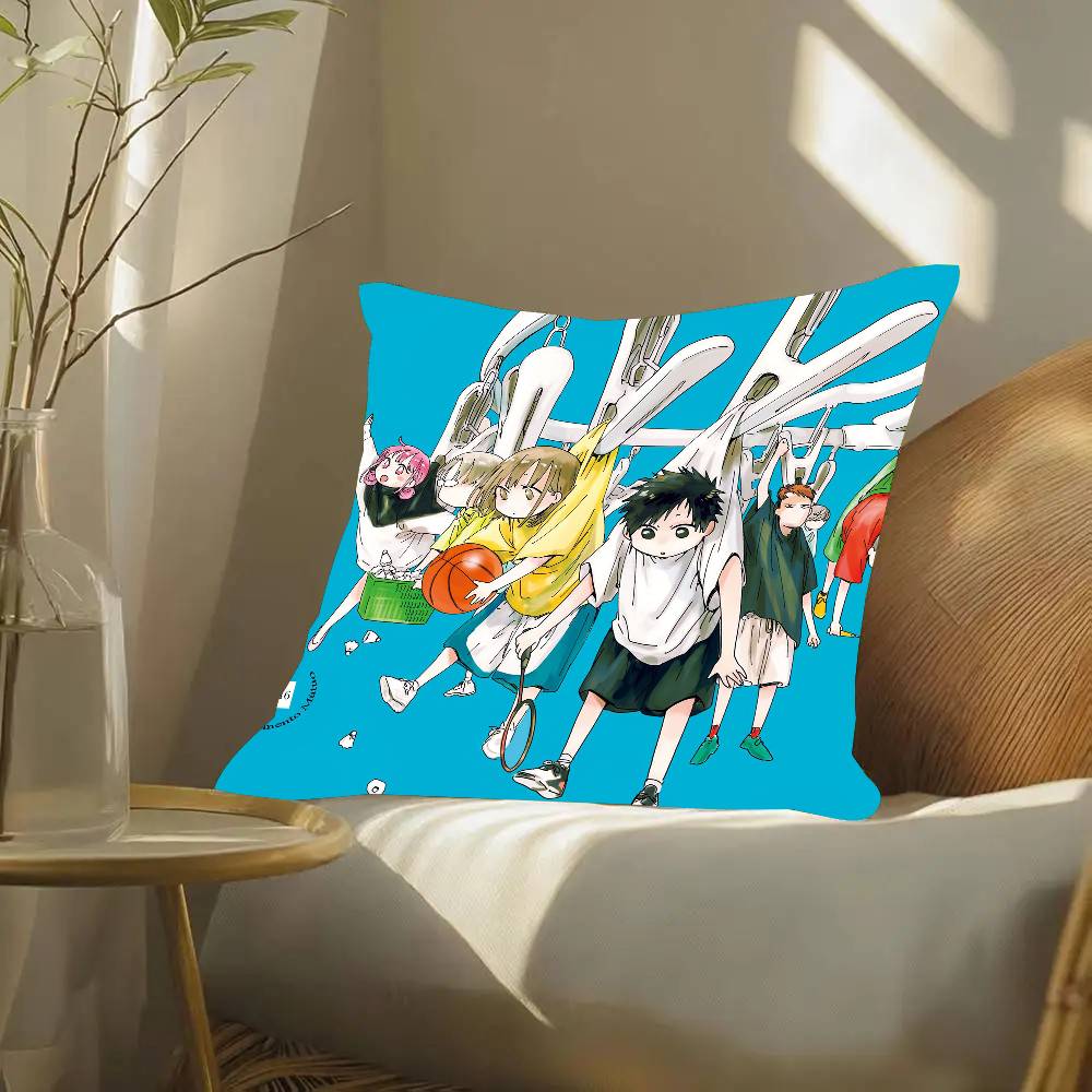 Anime Blue Box Pillow Case Fashion Square Pillowcase Bedroom Sofa Room Ins Decoration Leisure