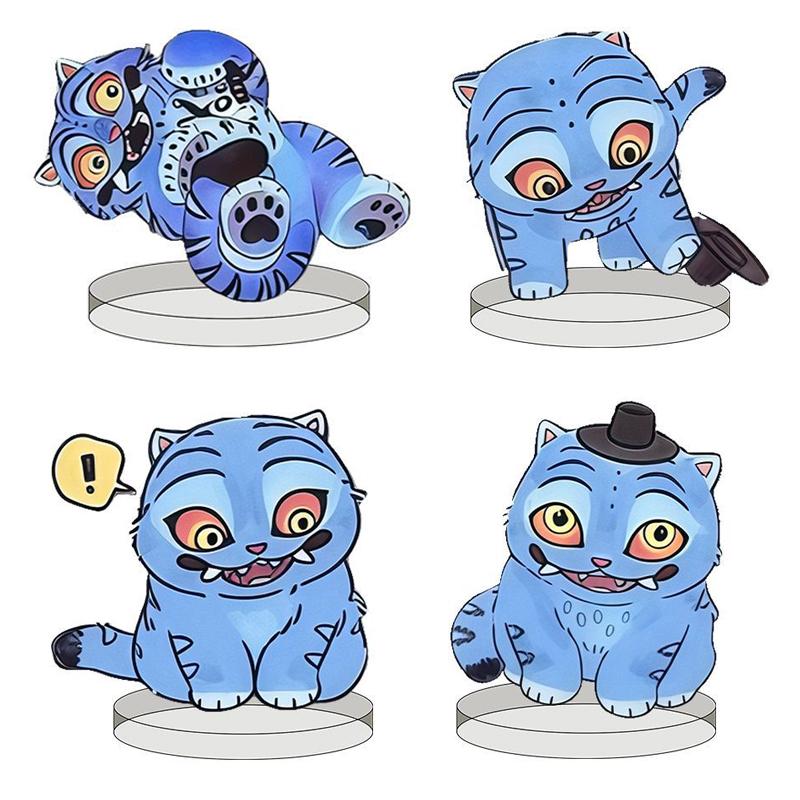 K-pop Demon Hunters Desktop Ornament Hunters Boys Group Figure Acrylic Stand Cartoon Ornaments Anime Po Frame