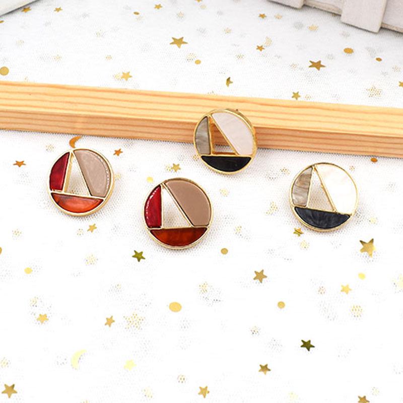 Japanese Korean Fashion Geometric Acrylic Stud Earrings