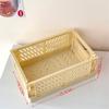 Cute Ins Folding Plastic Storage Rack Organizer Box Student Portable Desktop Food Toy HandAccount Tape Stationery Storage Basket