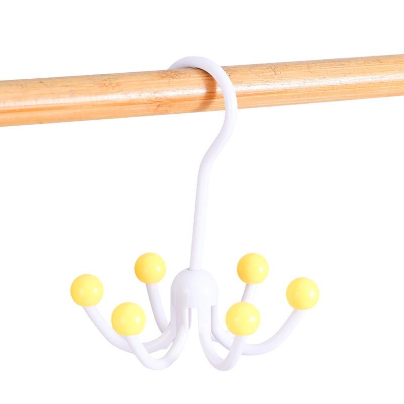 Multi-purpose Household Hook with Rotating Six-claw Design for No-drill Installation