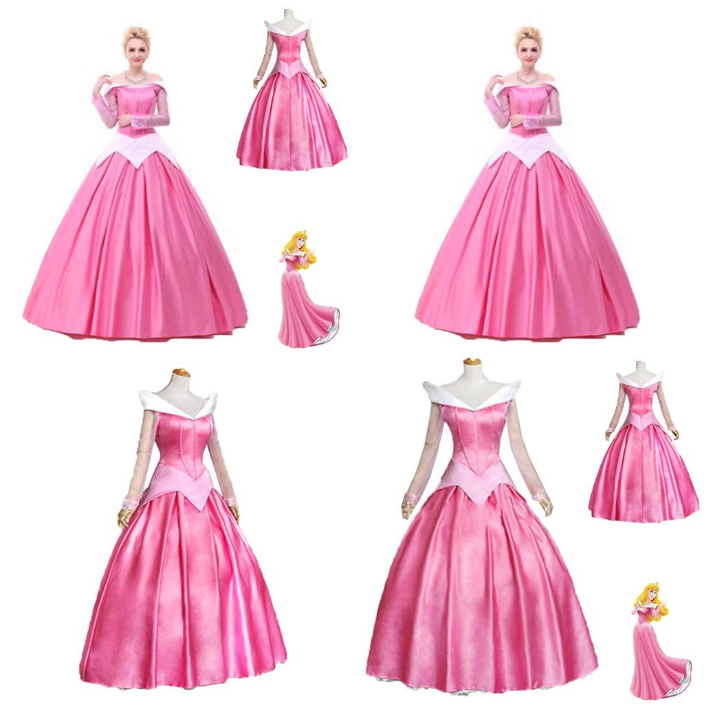 Dreamy Fairytale Princess Dress Cosplay Sleeping Beauty Gown For Adult Women