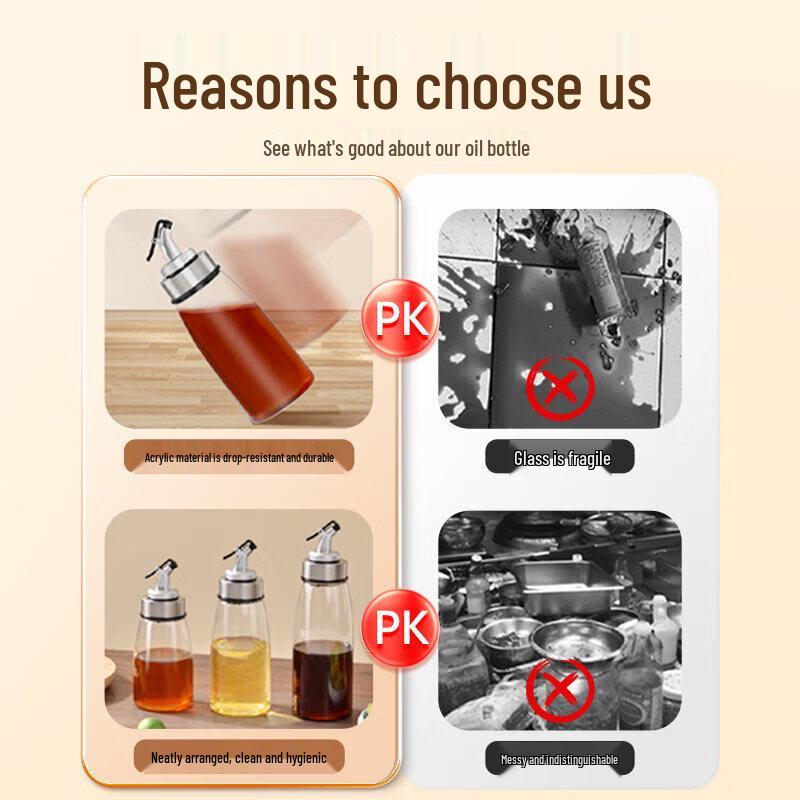 Acrylic Commercial Oil and Vinegar Dispenser