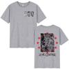 2026 Summer Unisexs 100 Cotton Letter Fingerprint Printed Punk Retro Round Neck Short Sleeve Hip Hop Breathable Tshirt
