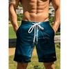 Men's Quick Drying Beach Shorts with Storm Lightning Print - Summer Vacation Casual Drawstring Swimsuit Polyester Fabric Mesh Lining