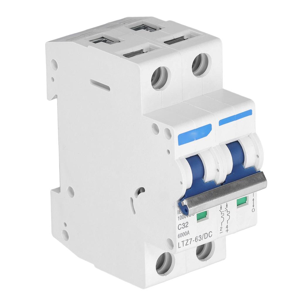 DC Miniature Circuit Breaker 2 Pole 1000V 32A DIN Rail Mount PV System Isolator Disconnect Switch