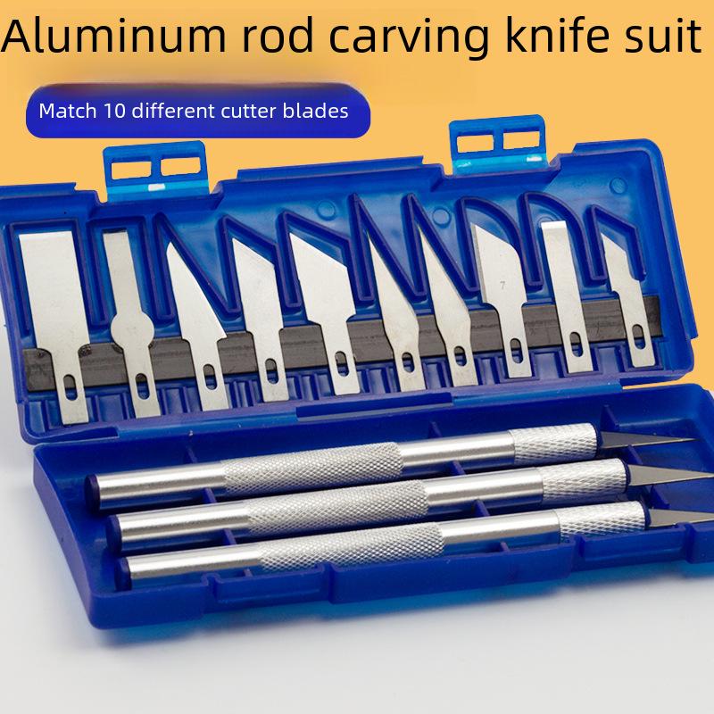13-Piece Carving & Utility Knife Set with Detergent Bottle, Film, and Paper Cutting Tools