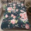 Flower Duvet Cover Set White Butterfly Flower Pattern Fantasy Purple Background Bedding Set Flower Theme King Size Quilt Cover