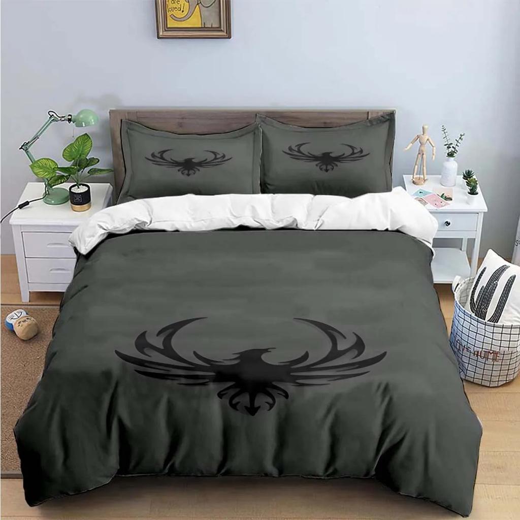 Fashion Popular Mythical Beast Phoenix Print Beding Sets Bed Suplies Set Soft Duvet Cover Bed Warm Comforter Set Beding Set High-End Premium Gift