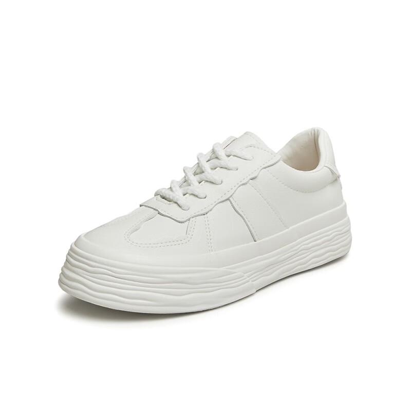 TATA Women s Platform Lace-up Casual Sneakers 37