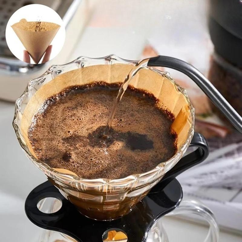Coffee Filters Unbleached Disposable Coffee Filters Paper Fits for Drip and Compatible with Pour Over Coffee Maker