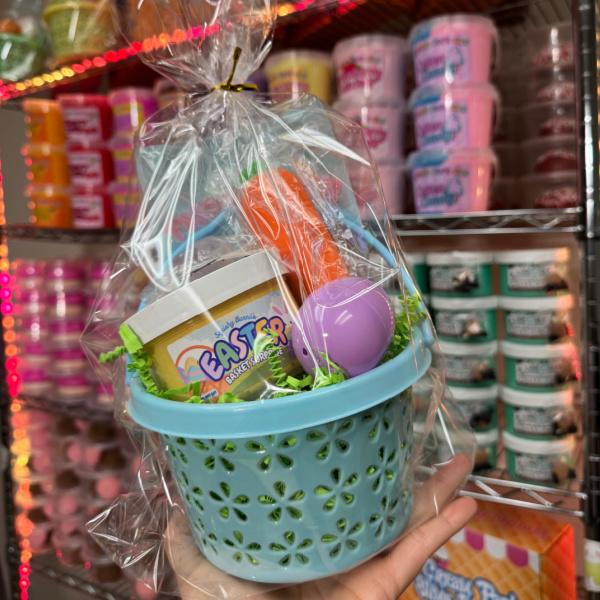 Velikonoční košík Squishybunnii se slizem! DIY Velikonoční sliz, Různý mačkací zajíček nebo pružná mrkev, Velikonoční vajíčko s posypkou, Mochi mačkací!