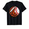 European Sizes Sports Ball Graphic T-Shirt -Soft Breathable Crew Neck Tee for Men Athletic Casual Shirt Vintage Style Top for Men