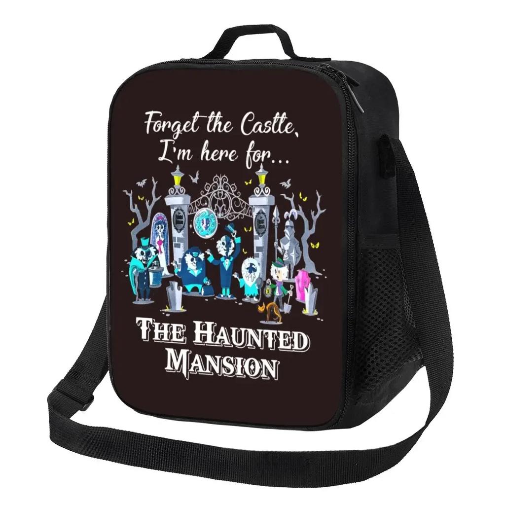 Halloween Haunted Mansion Haunted House Madame Insulated Lunch Bag for Camping Travel Thermal Cooler Lunch Box Women Children