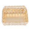 Tabletop Crystal Tissue Box 205*12*95cm Paper Box Gold Crystal Napkin Holder for Bathroom Restaurant Dining Room Bedroom