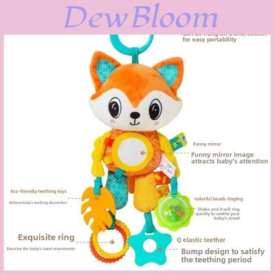 Elephant Fox Dinosaur Animal Plush Car Hanging Toy With Teether For Baby Sleep And Comfort