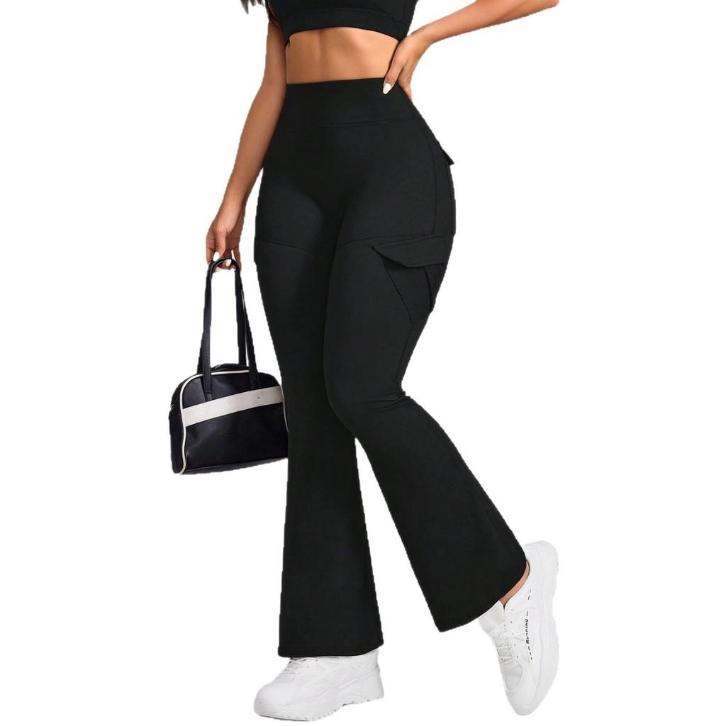 Damen Stretch-Cargohose mit tiefen Taschen und schmaler Passform für Büro und Freizeit