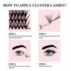 HOLLYLASH 240/640 Clusters 30D-100D False Eyelashes Natural&Thick & Fluffy 8-16mm Mix Length DIY At Home Cluster Eyelash Makeup