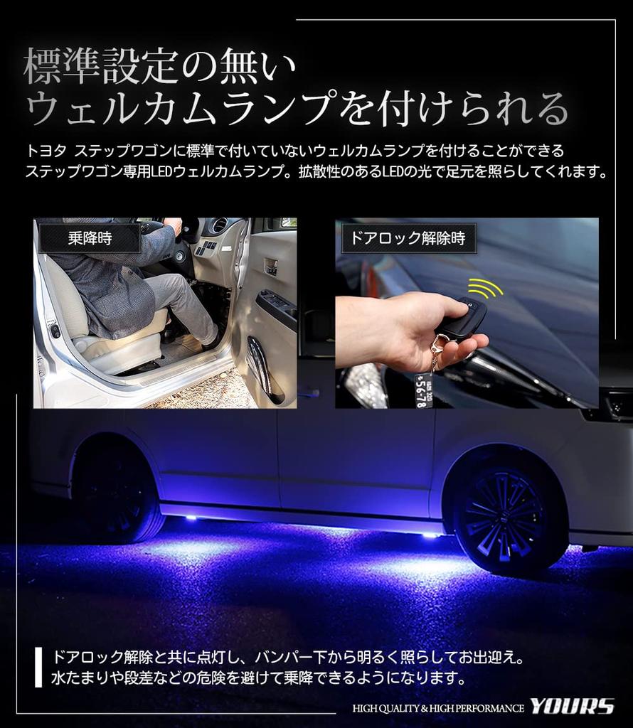Dual LED Welcome Lamps for Honda Step WGN and Customizable Parts and YOURS. (Blue) RP6, RP7, RP8. Accessories. Model y409-025 [5] M.