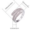 Micro-inlaid zirconia simple and elegant ring