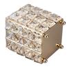European Style Crystal Storage Box Crystal Jewelry Trinket Box Square Earrings Rings Organizer for Gift Giving Home