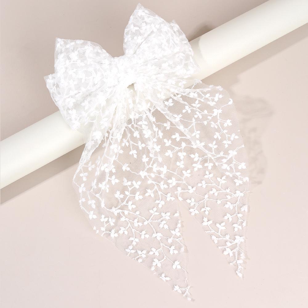 Süße Spitze Große Schleife Haarspange Elegant Stickerei Doppellagige Schleife Haarnadel für Mädchen Koreanische Kinder Accessoires Kopfschmuck Geschenk