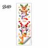 Cute Cartoon Wall Stickers Watercolor Christmas Stack?Up Characters Stickers, Removable Self?Adhesive Door Decorative Holiday Murals Sticker,
